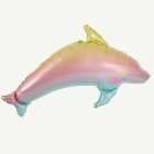 Delfin Folieballong Pastell Regnbåge