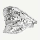 Glitter Kaptenshatt Silver