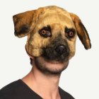 Plysch Hund Halvmask Brun