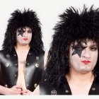 Rockstjärna Kiss Peruk Svart