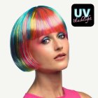 Neon UV Peruk Flerfärgad