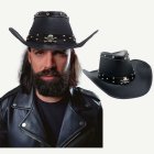 Dödskalle Cowboyhatt Svart