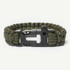 Paracord Survival Armband Militärgrön