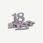 18 År Bordskonfetti Silver