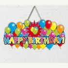Happy Birthday Ballong Skylt