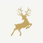 Hängande Ren Takdekoration Guld