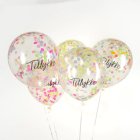 Tillykke Konfettiballonger Flerfärgade