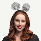 Pompoms Hårband Silver