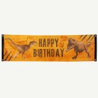 T-Rex Happy Birthday Banner