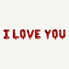 I Love You Folieballong Röd