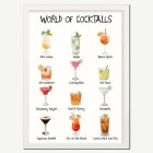 World Of Cocktails A4 Affisch