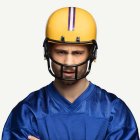 Amerikansk Fotbollshjälm Gul