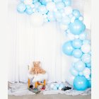 Deluxe Ballongbåge DIY Guld Ljusblå