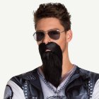 Biker Skägg Svart