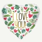 Tropisk I Love You Folieballong