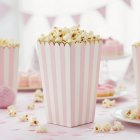 Randiga Popcornbägare Rosa/Vit
