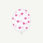 Hjärta Latexballonger Transparent/Rosa