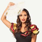 Flamenco Solfjäder Vit