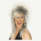 80-tal Rockdiva Peruk Blond/Svart