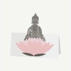 Lotus Buddha Placeringskort Grå