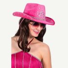 Strass Cowboyhatt Rosa