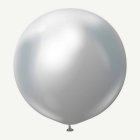 Premium Gigantiska Latexballonger Chrome Silver