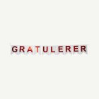 Norsk Gratulerer Banderoll Röd