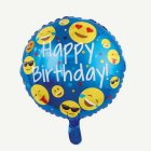 Rund Happy Birthday Emoji Folieballong