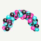 Musiknot Ballongbåge Svart/Rosa/Turkos