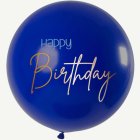 Jätteballong Happy Birthday True Blue