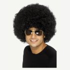 Stor Funky 70-tal Afroperuk Svart