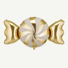 Godisfolieballong Guld/Beige