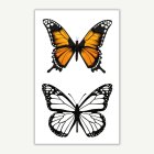Fjäril Falska Tatueringar Orange