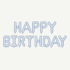 Happy Birthday Folieballonger Ljusblå