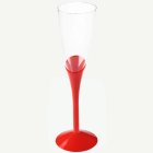 Flöjt Plast Champagneglas Röd