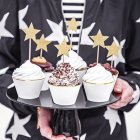 Stjärna Matpinne Glitter Guld