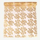 Barockmönstrad Organza Tygrulle Guld/Silver
