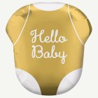 Hello Baby Body Folieballong Guld