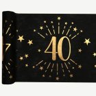 40 År Bordslöpare Guld/Svart