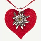 Rött Edelweiss halsband
