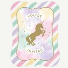 Unicorn Sparkle Inbjudningskort med kuvert