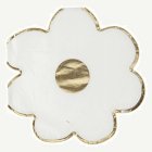 Margeritservetter Vit/Guld