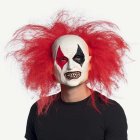Horror Clown Mask Med Rött Hår