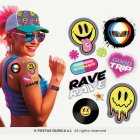 Acid Rave Fejktatueringar