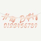 Personlig Happy Birthday Girlang Roséguld