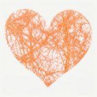 Spets Konfettihjärtan Orange