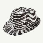 Zebrarandig Fedora Silver