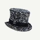 Glittrande Tophat Silver/Svart