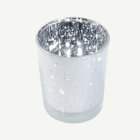 Glas Värmeljushållare Metallic Vit