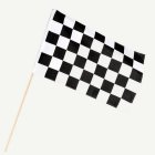 Schackrutig Flagga På Pinne